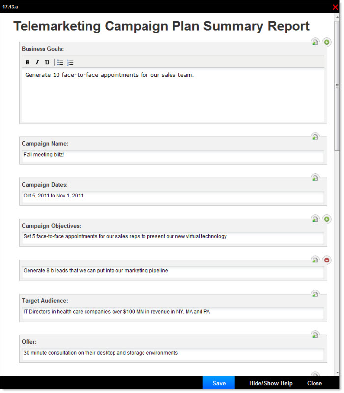 Using the Tools - Summary Reports